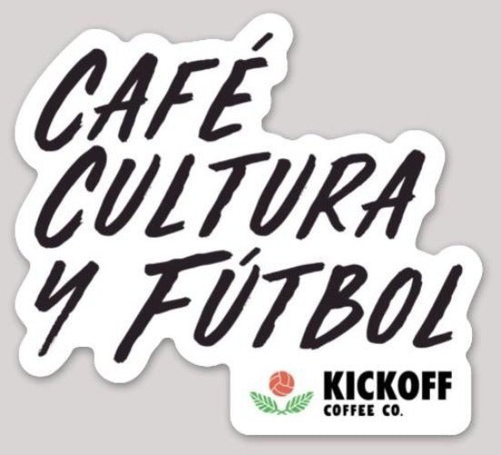 Café Cultura y Fútbol Logo Sticker - Kickoff Coffee Co.